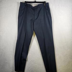 Kenneth Cole‎ Wool Blend Dress Pants Navy Blue Size 34x30